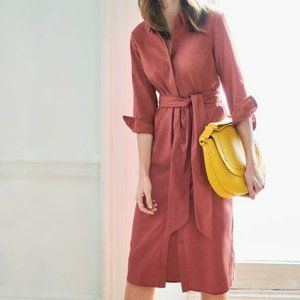Boden Freya Linen Shirtdress size 2 Petite - NO BELT